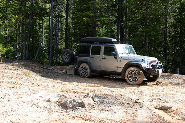 My campsite beside the South Fork of Rock Creek above the Highland Mine ruins.