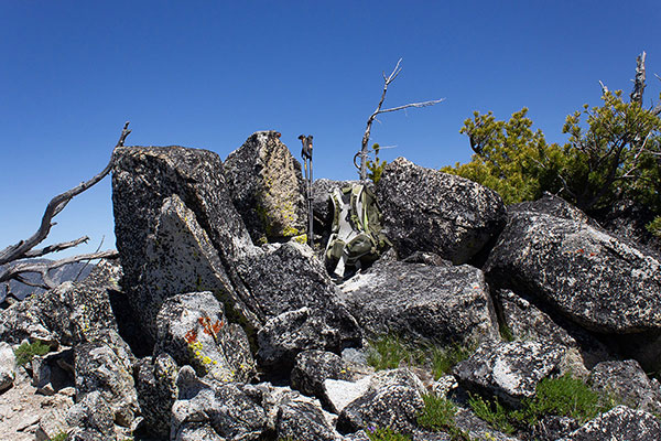 The Hunt Mountain Summit. I found no summit registry on this rarely visited peak.