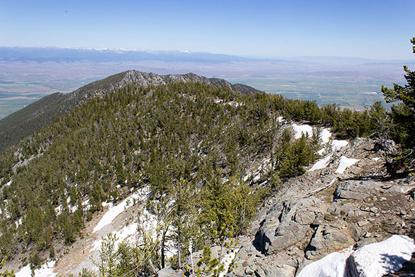 A celebratory view of Hunt Mountain from the Maxwell Mountain summit.