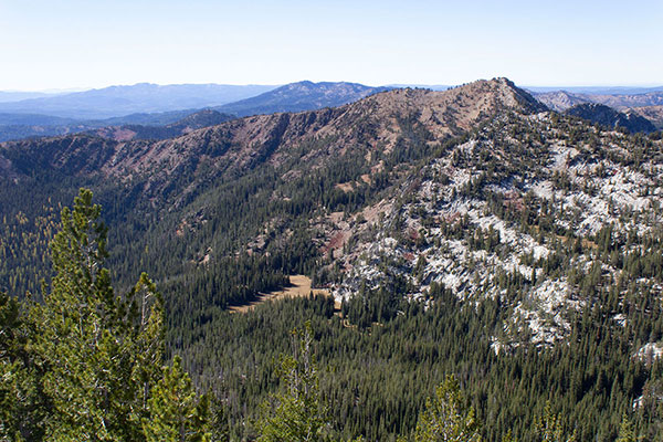 Summit Point on the right from Chloride Ridge West Peak