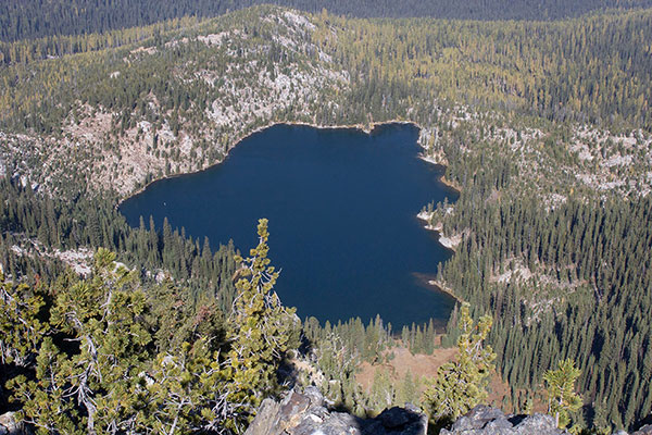 Summit Lake to the north below Summit Point