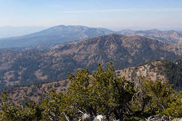 Columbia Hill on the right with Mount Ireland beyond it to the left