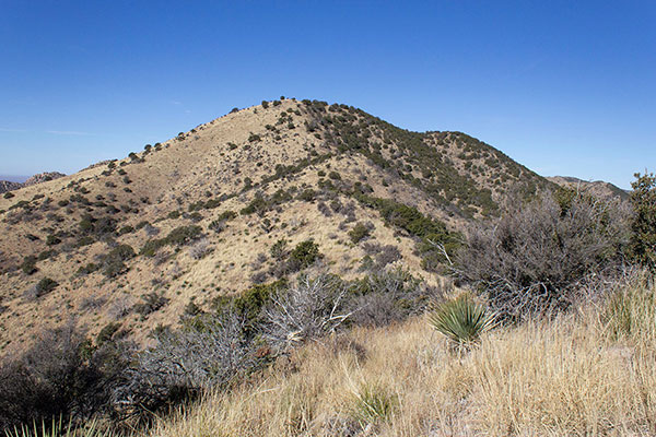 My first view of Sala Benchmark from the Southeast Ridge