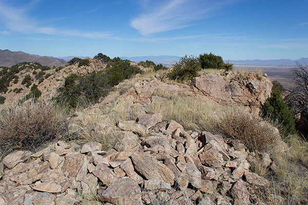 The summit ridge of OK Notch Peak; the south summit is just ahead to the right